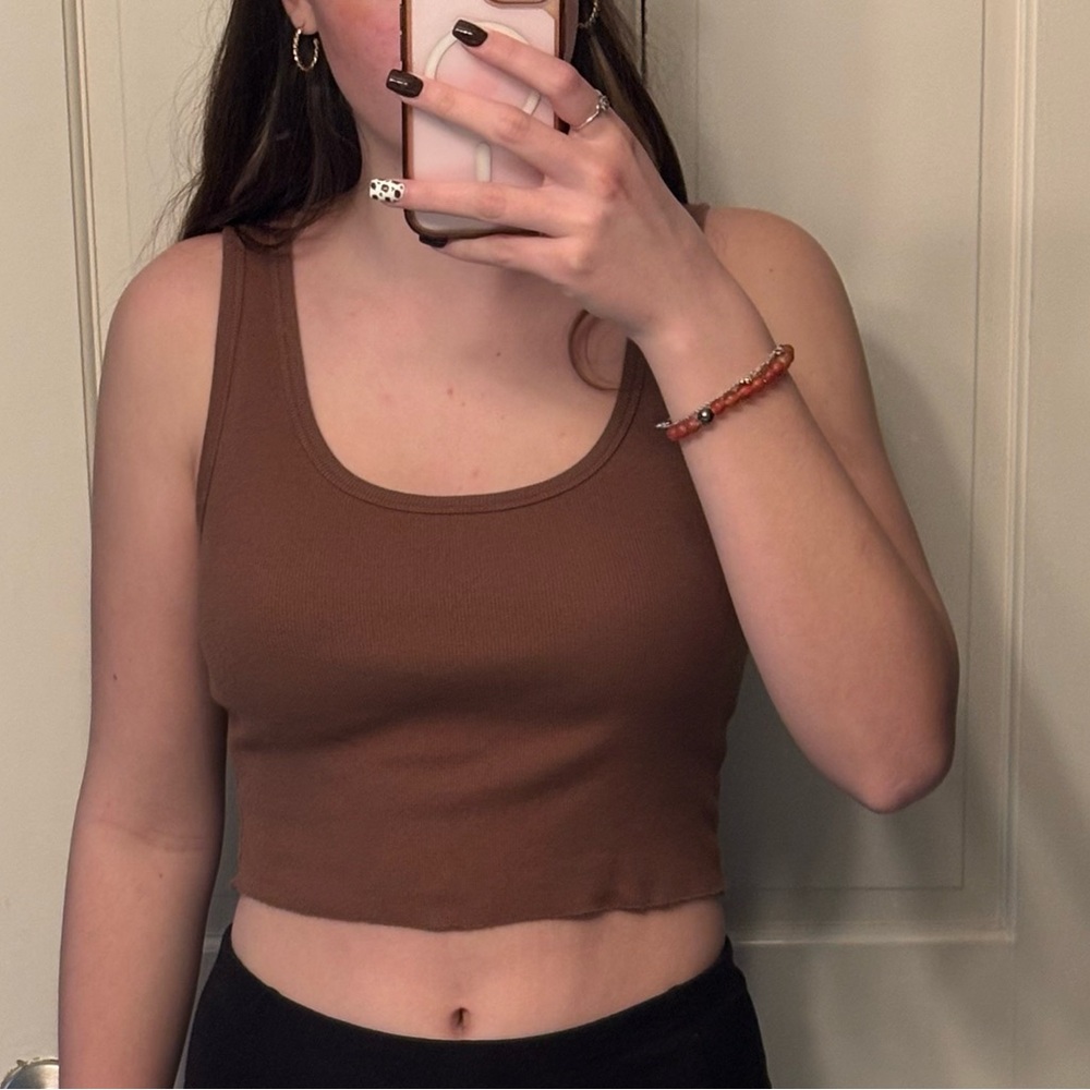 Brown Crop Top